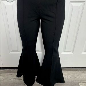 Elegant Black Flared Women's Pants